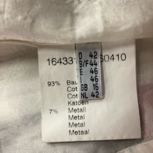 ROFA MODEN MULTICOLOURED COTTON JACKET BUTTONS DOWN TWO POCKETS IN SIZE 16 uk - Picture 9 of 9